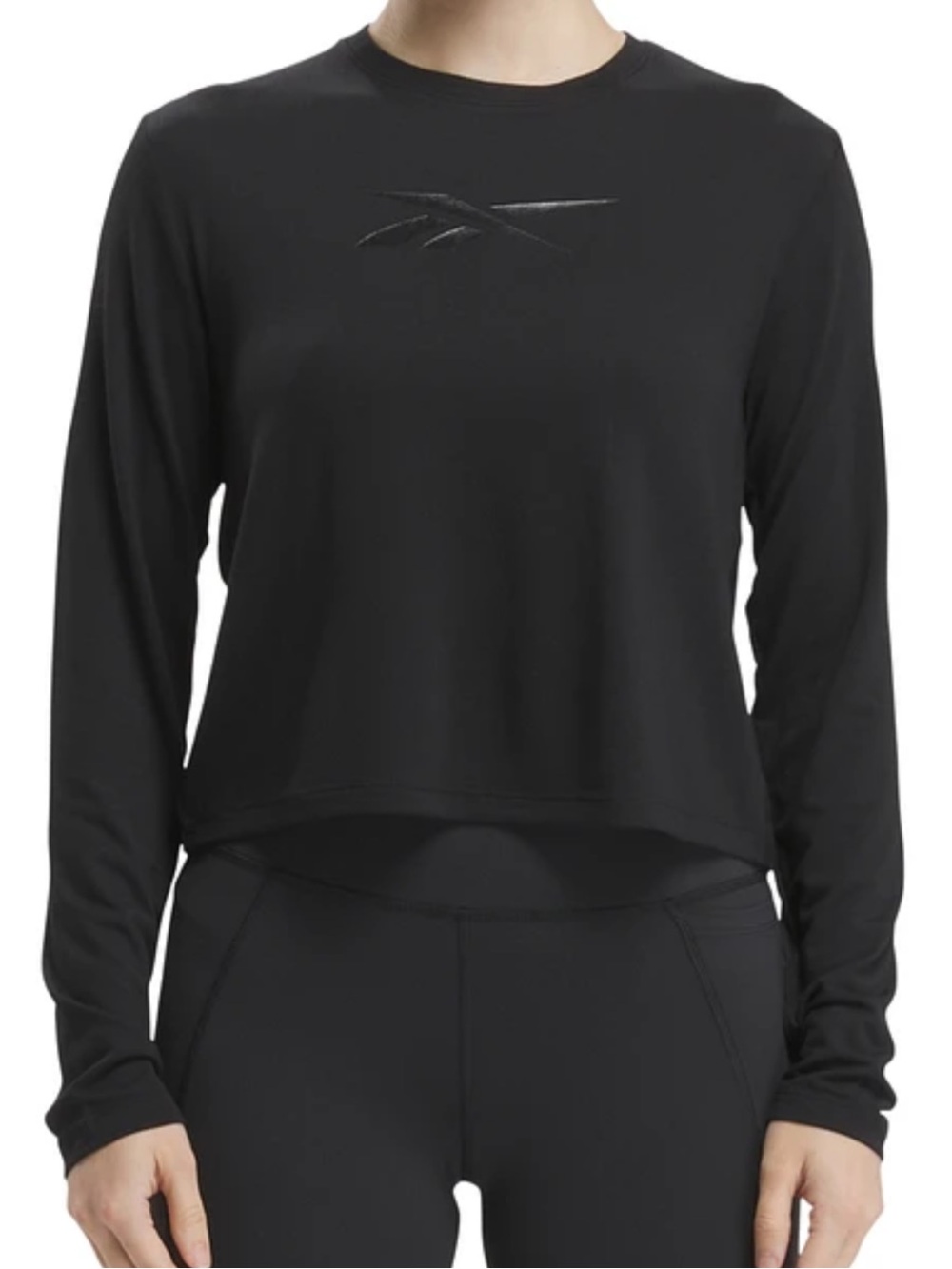 Reebok Dream Blend Logo Long Sleeve Black Size Extra Small